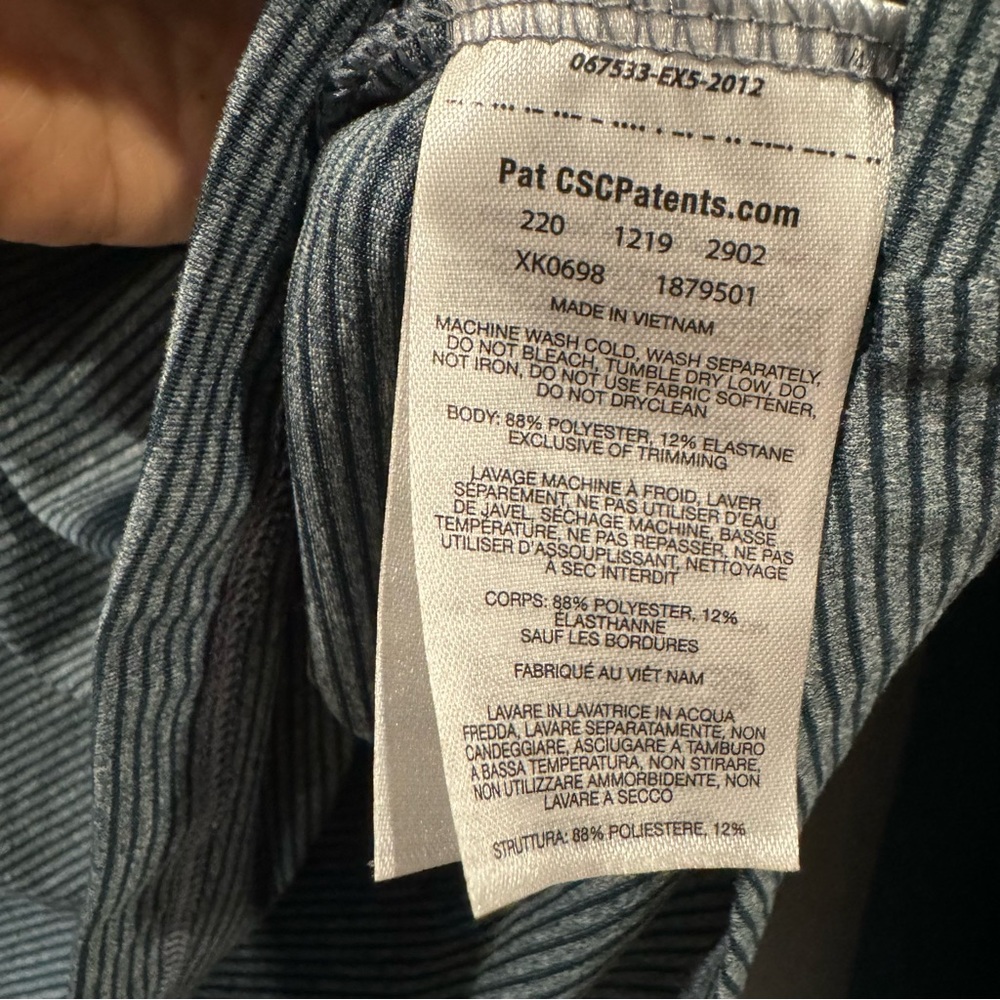COLUMBIA Long Sleeve Base Layer Top, Teal with white stripes, Women’s Small, EUC - Picture 5 of 9